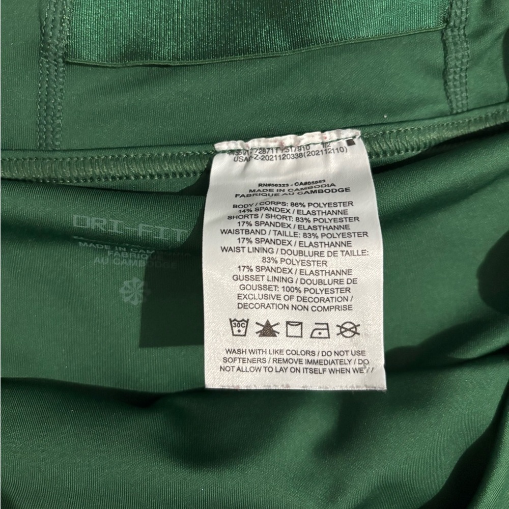 🍎🍎SOLD🍎🍎 NIKE Women’s Dri-FIT Victory Flouncy Tennis Skirt Green, XL - Picture 3 of 5